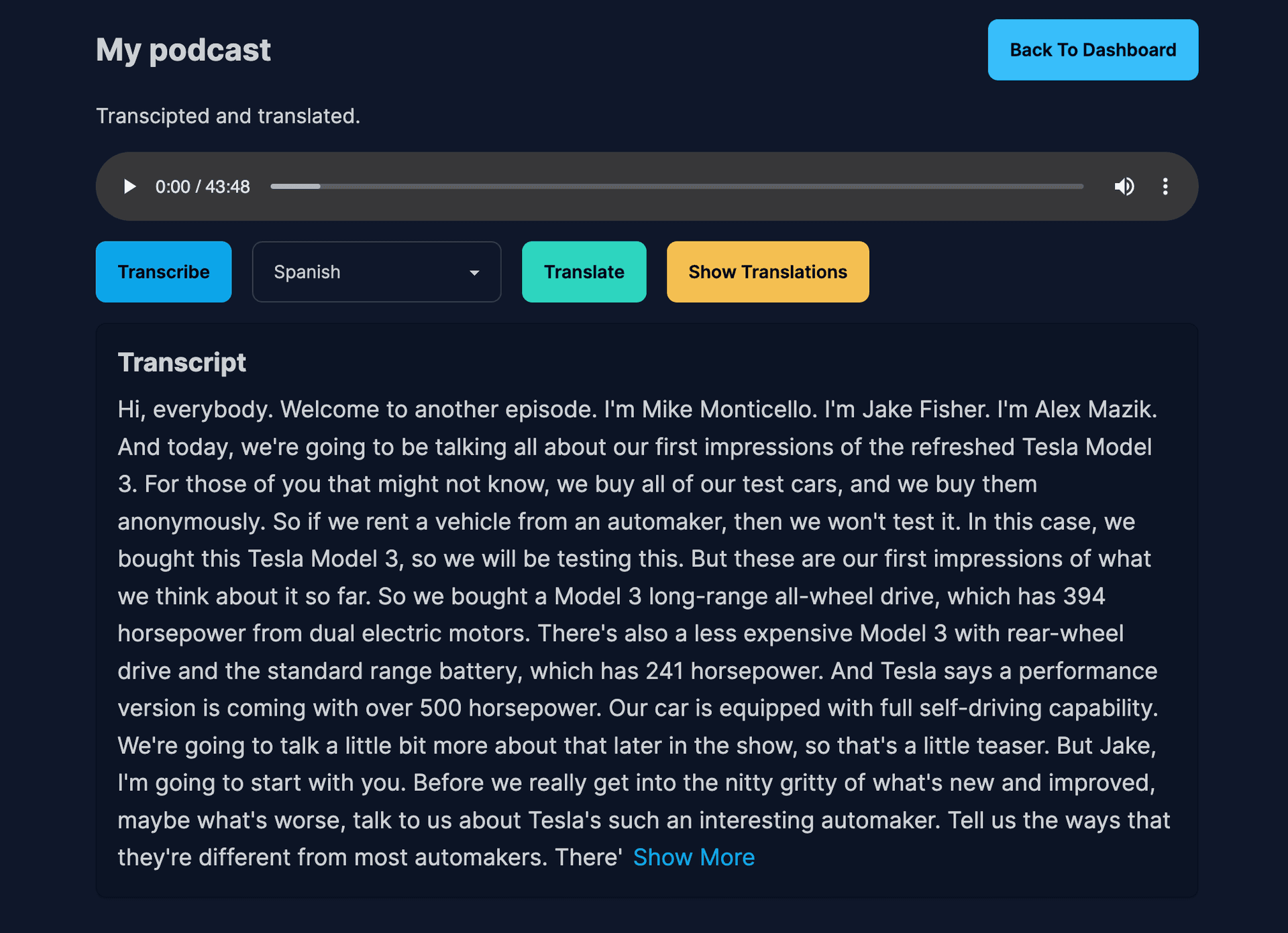 PodTextify Screenshot